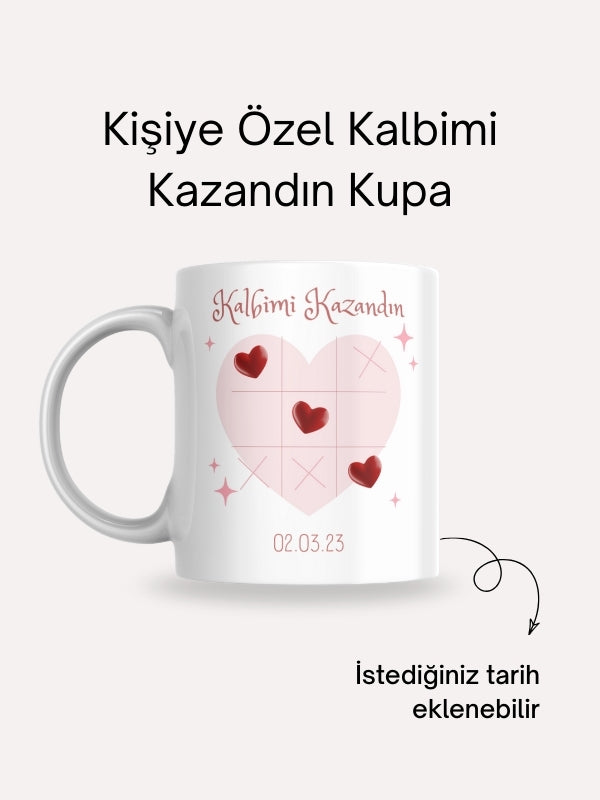 Kişiye Özel Kalbimi Kazandın Kupa