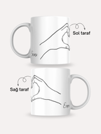 Kişiye Özel Eller Kalpli Kupa