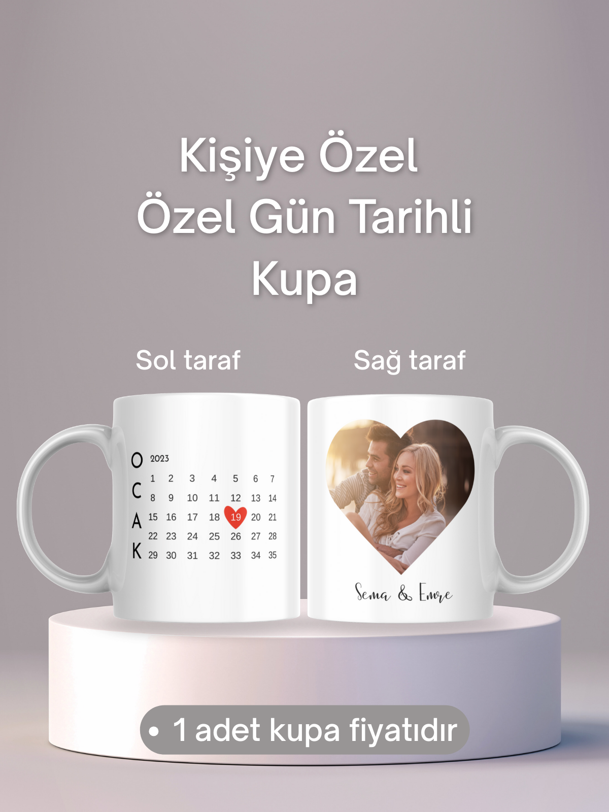 Kişiye Özel Özel Gün Tarihli Kupa
