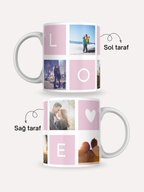 Kişiye Özel Love Desenli Kupa