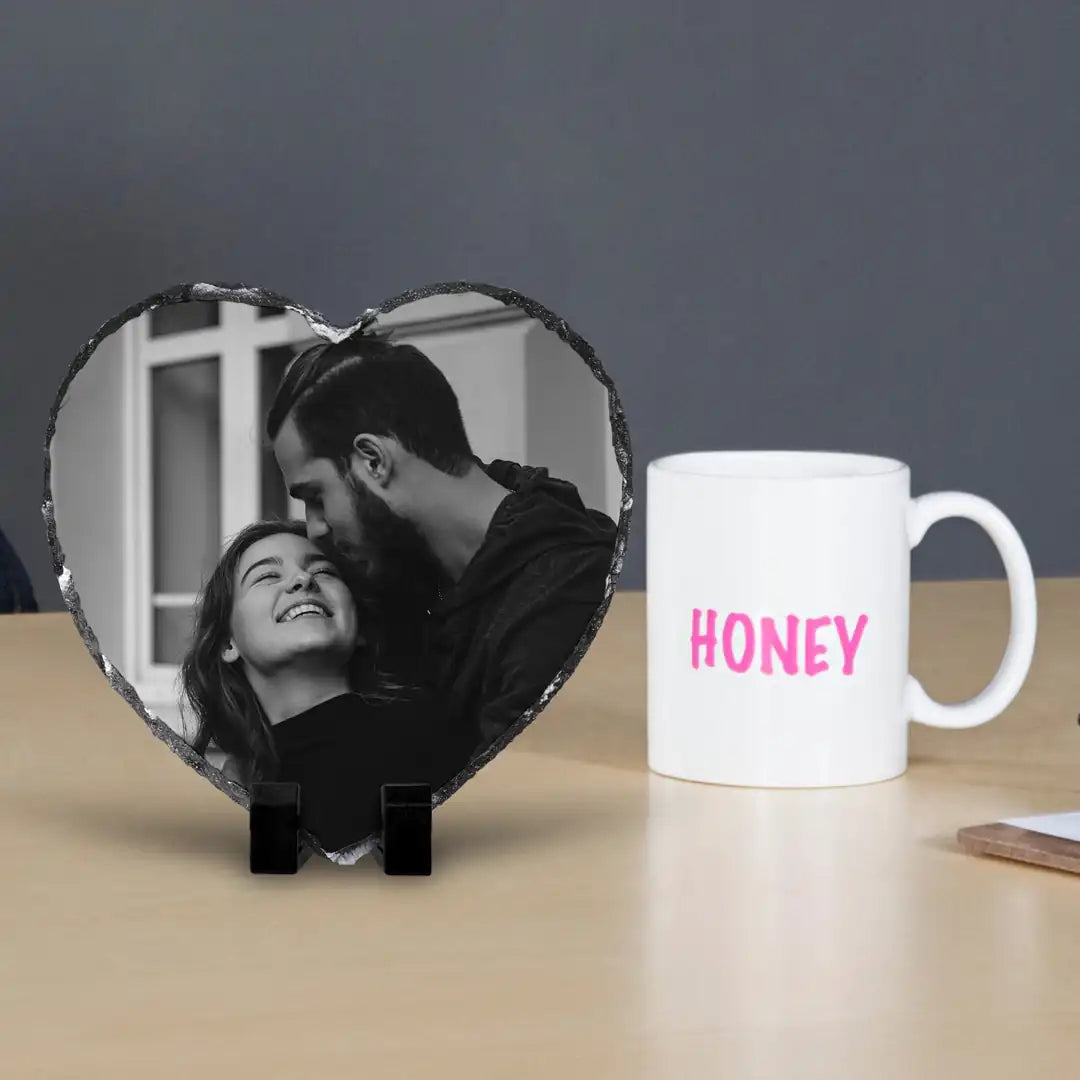 Kişiye Özel Fotoğraflı Taş Çerçeve