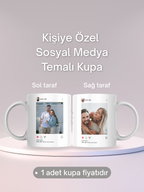 Kişiye Özel Sosyal Medya Temalı Kupa