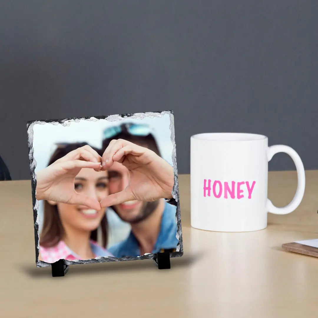 Kişiye Özel Fotoğraflı Taş Çerçeve