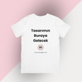 Kişiye Özel Baskılı Beyaz Oversize T-Shirt