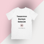 Kişiye Özel Baskılı Beyaz Oversize T-Shirt