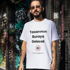 Kişiye Özel Baskılı Beyaz Oversize T-Shirt