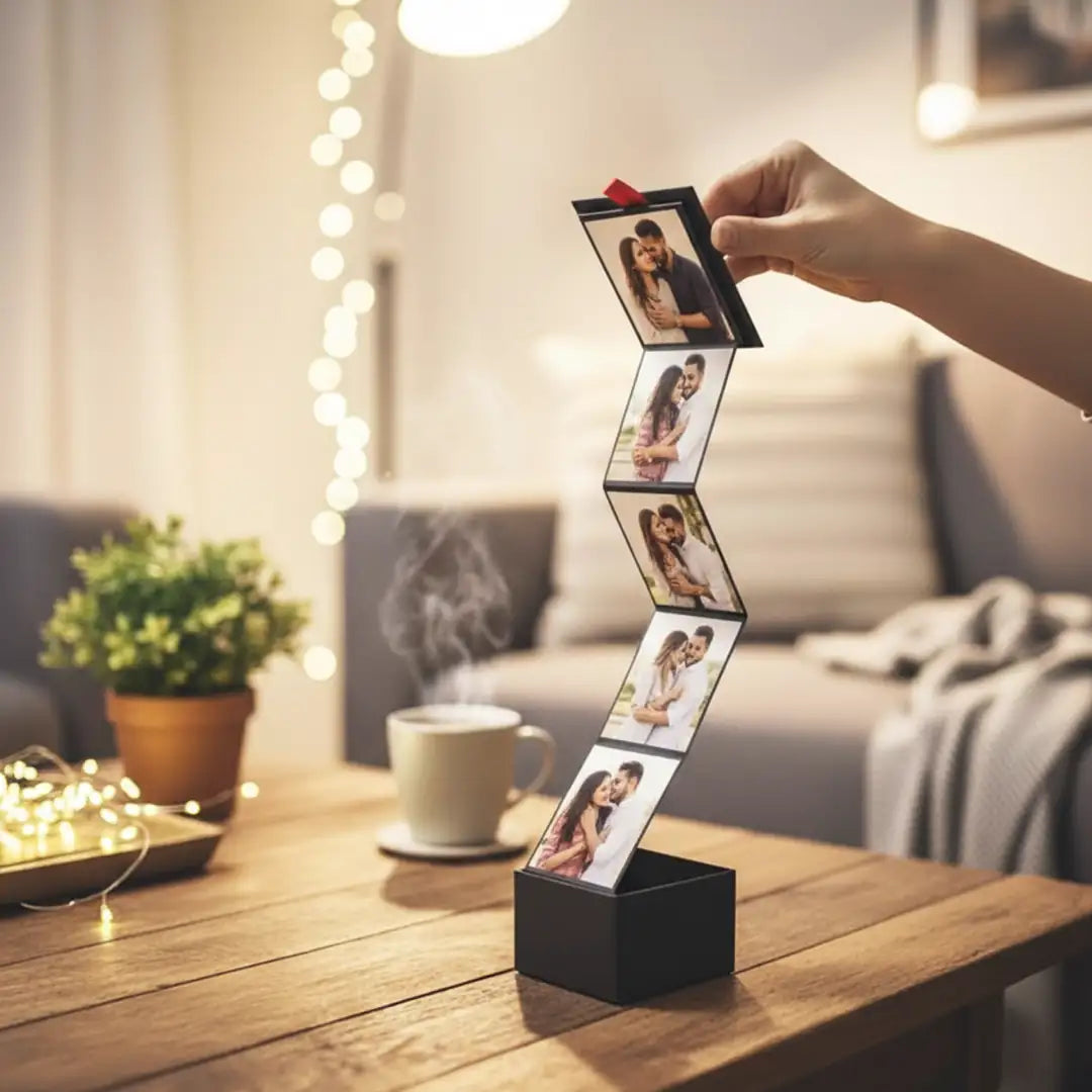 Akordiyon Fotoğraf Baskılı Hediye Kutusu - 8 Fotoğraf