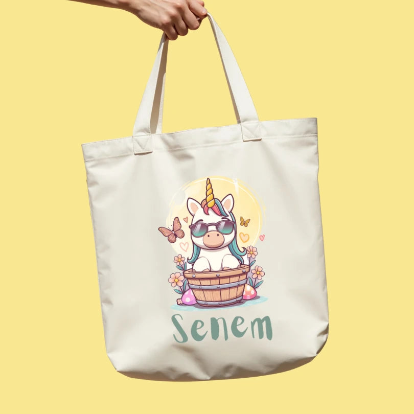 Kişiye Özel Sevimli Animasyonlu Bez Çanta